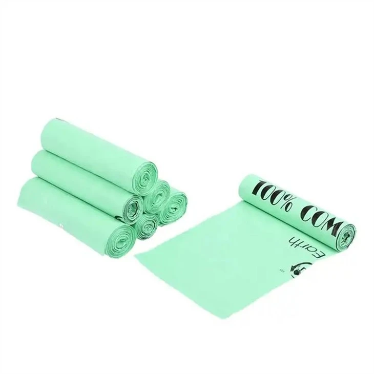 Customize 100% Bio Degradable Disposable Plastic Drawstring Kitchen Rubbish Bin Trash Garbage Bag