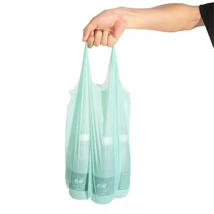 Customize 100% Bio Degradable Disposable Plastic Drawstring Kitchen Rubbish Bin Trash Garbage Bag